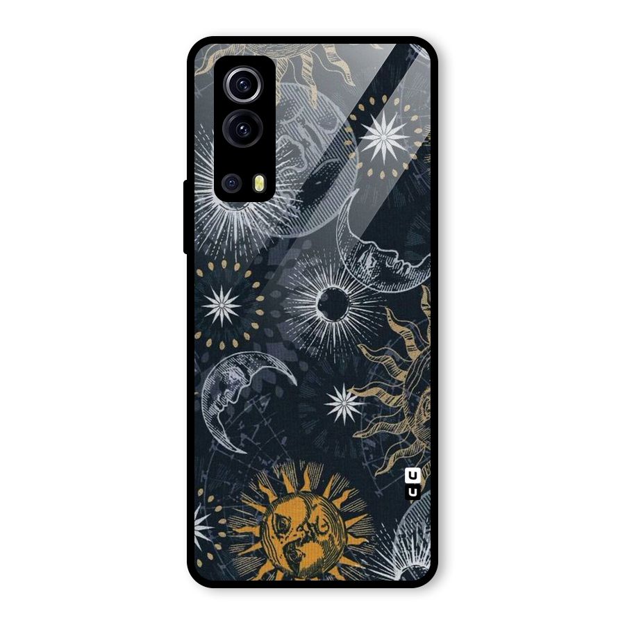 Moon And Sun Glass Back Case for Vivo iQOO Z3