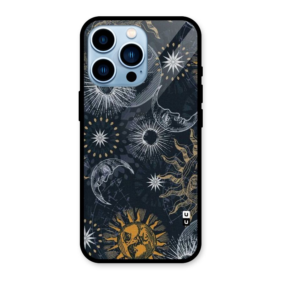 Moon And Sun Glass Back Case for iPhone 13 Pro