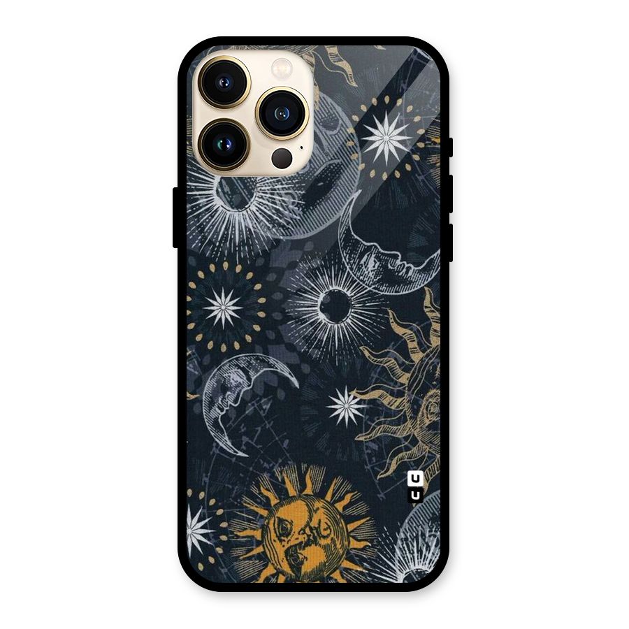 Moon And Sun Glass Back Case for iPhone 13 Pro Max