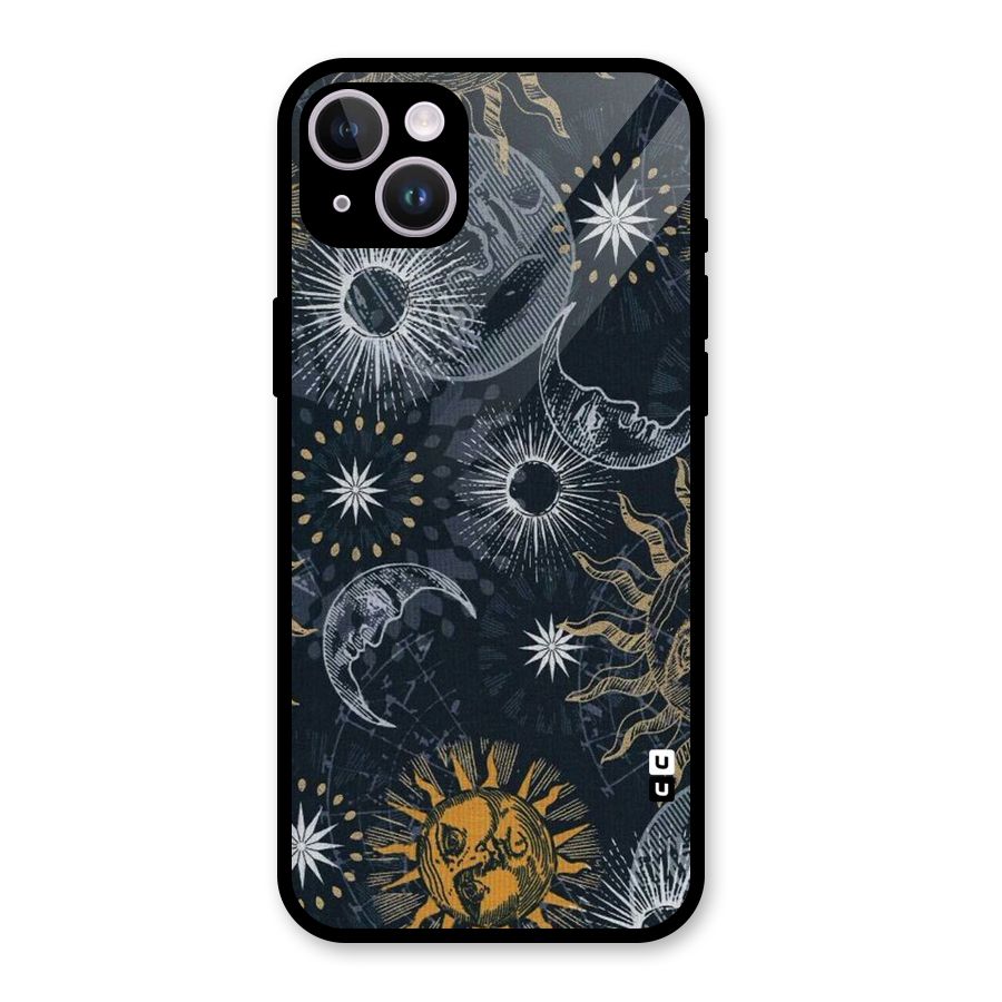Moon And Sun Glass Back Case for iPhone 14 Plus