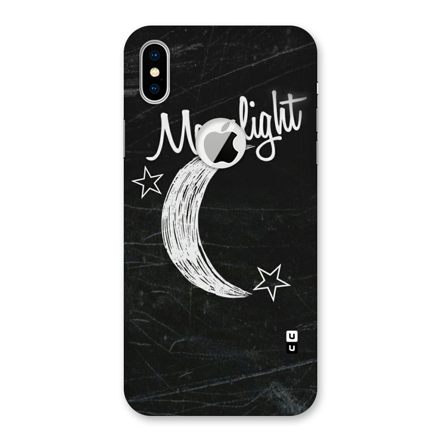 Moon Light Back Case for iPhone X Logo Cut
