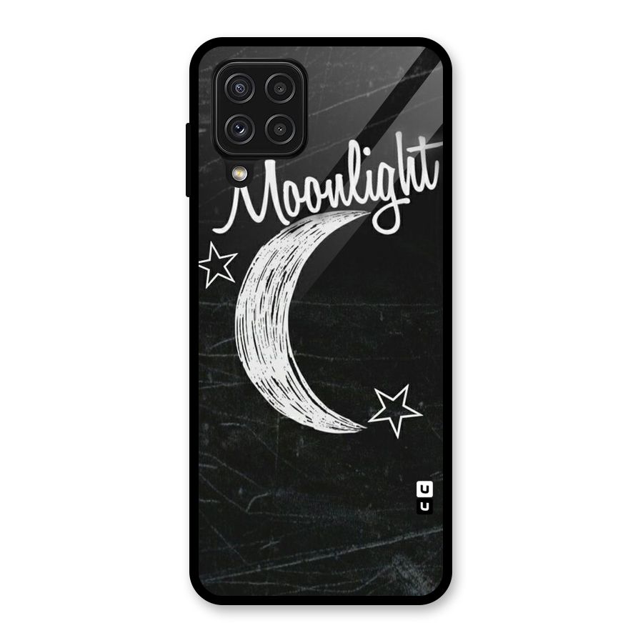 Moon Light Glass Back Case for Galaxy A22 4G