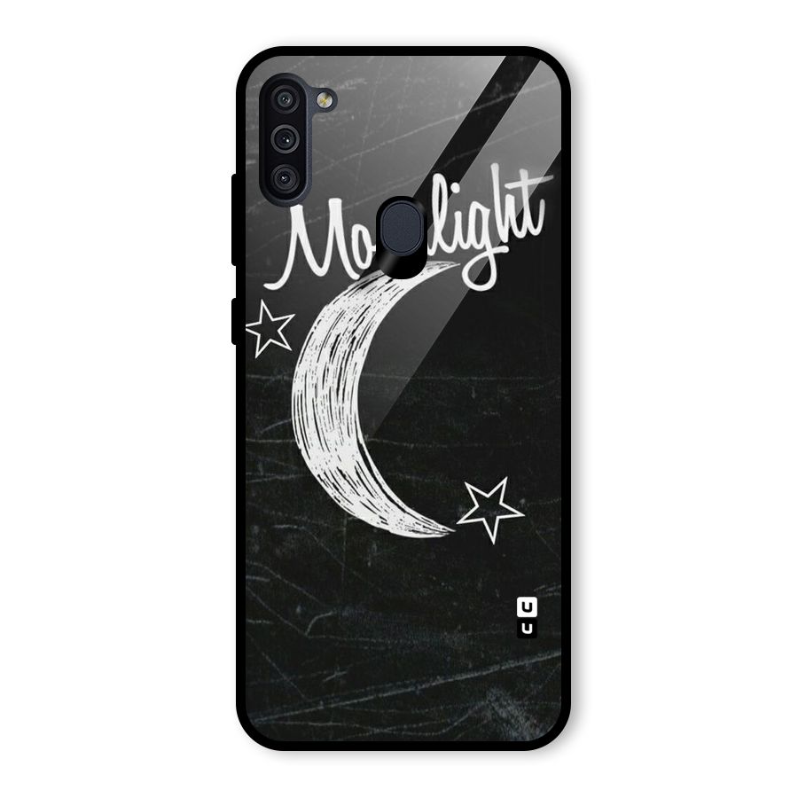 Moon Light Glass Back Case for Galaxy M11