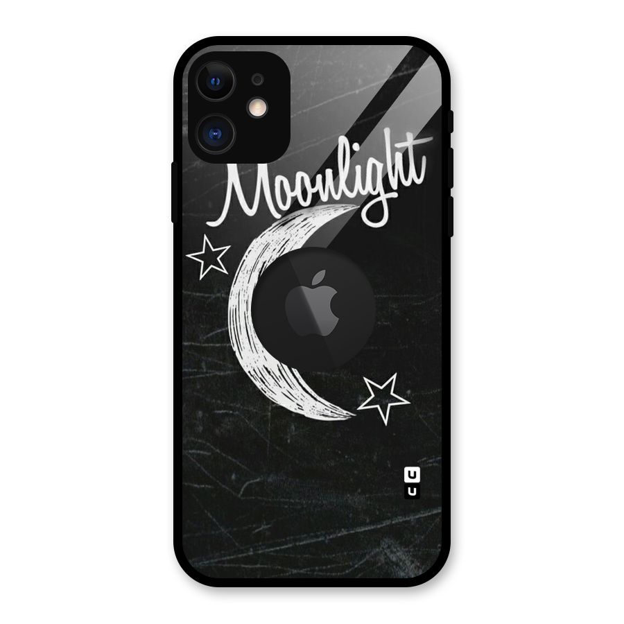 Moon Light Glass Back Case for iPhone 11 Logo Cut