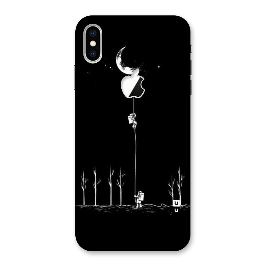 Moon Man Back Case for iPhone XS Max Apple Cut