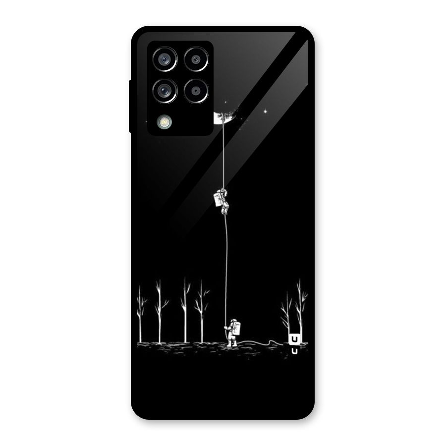 Moon Man Glass Back Case for Galaxy M53 5G