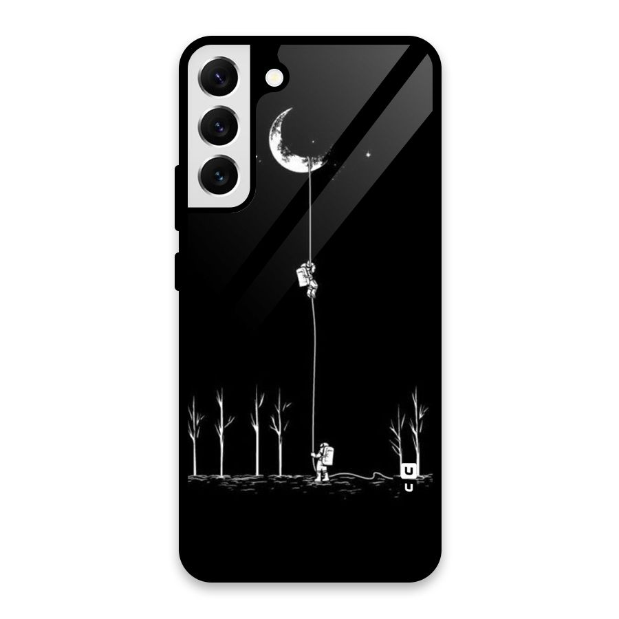 Moon Man Glass Back Case for Galaxy S22 Plus 5G