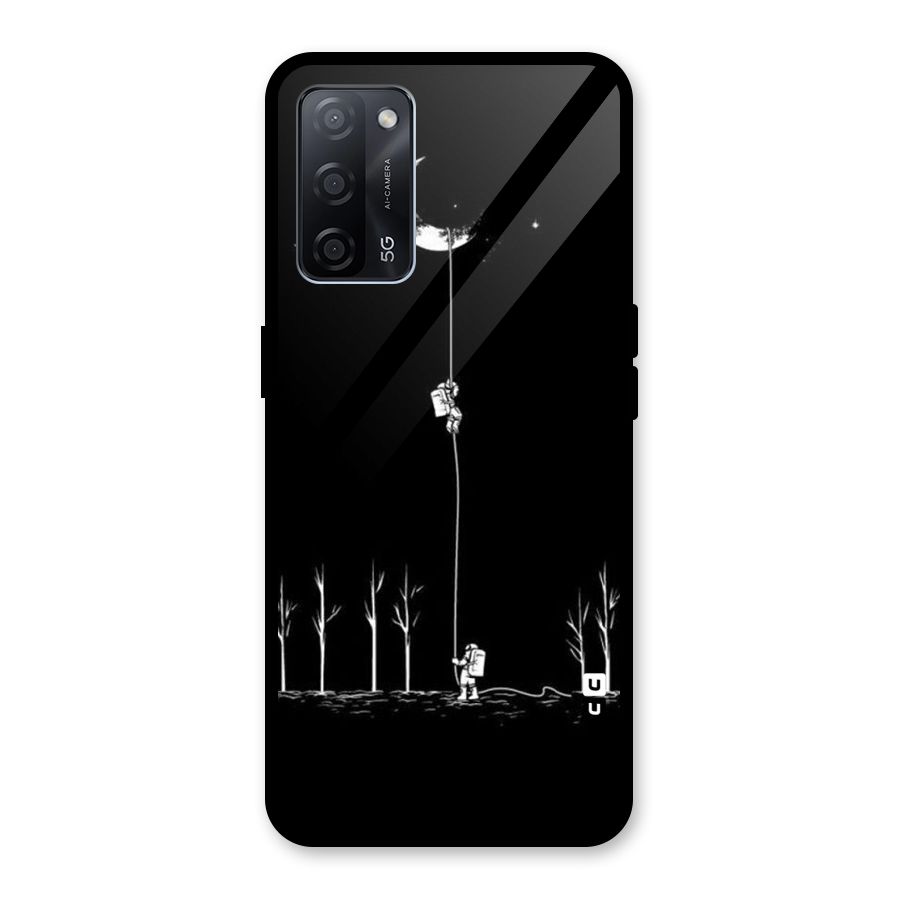 Moon Man Glass Back Case for Oppo A53s 5G