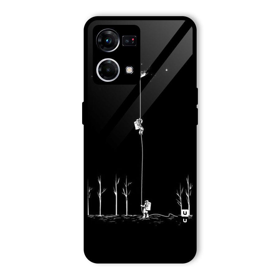 Moon Man Glass Back Case for Oppo F21 Pro 4G