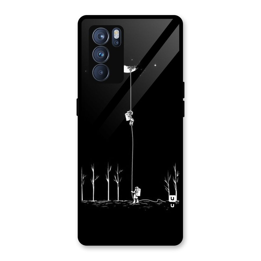 Moon Man Glass Back Case for Oppo Reno6 Pro 5G