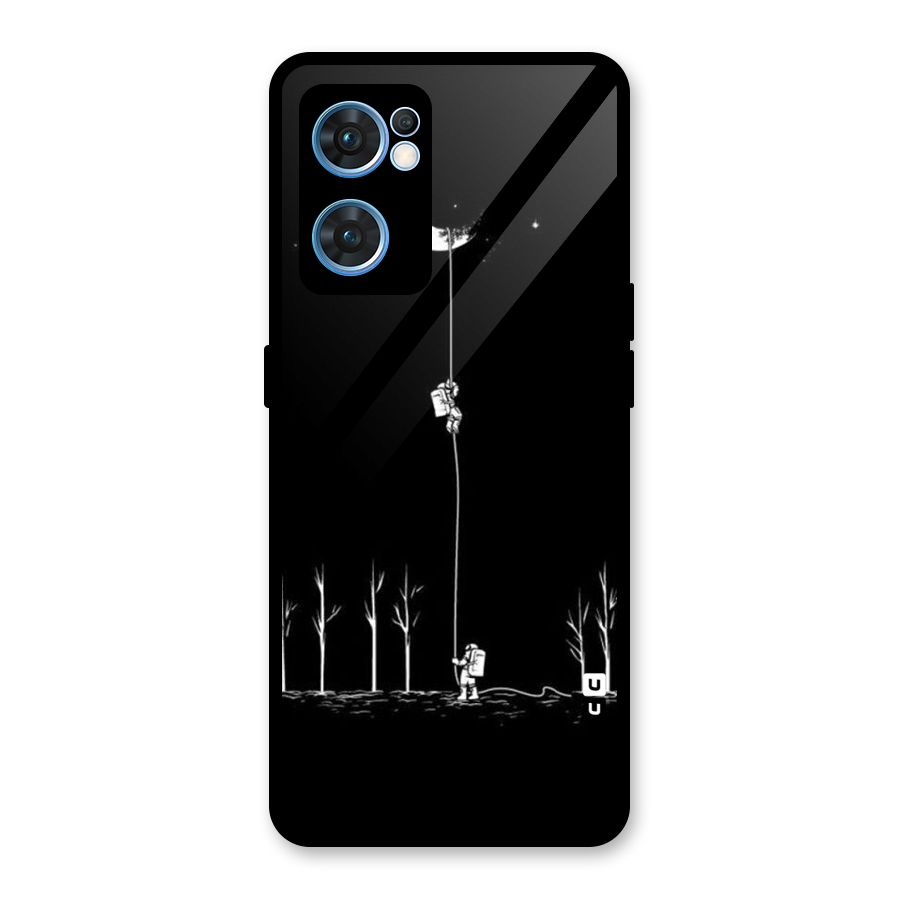 Moon Man Glass Back Case for Oppo Reno7 5G