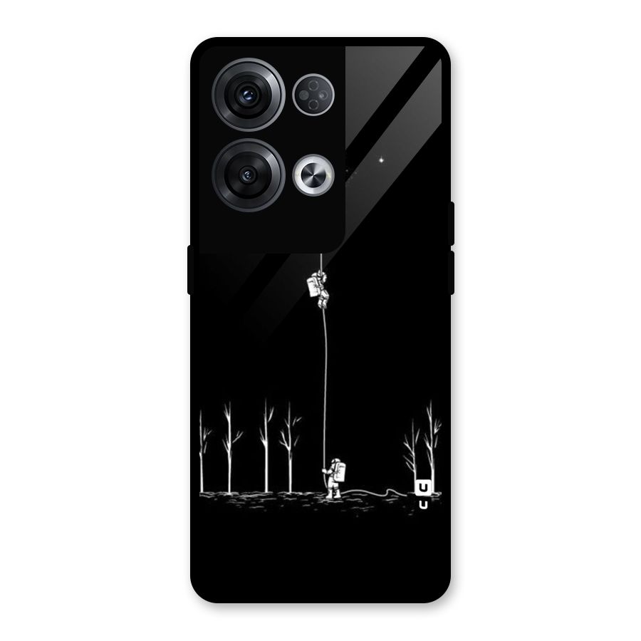 Moon Man Glass Back Case for Oppo Reno8 Pro 5G