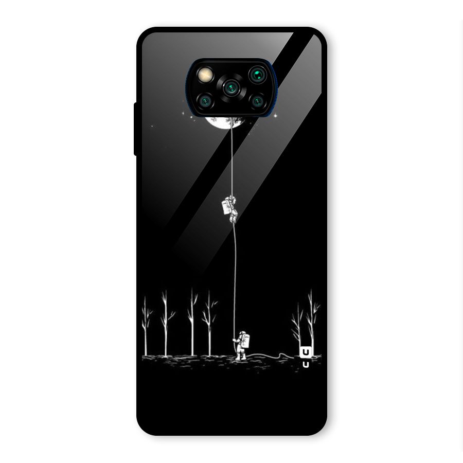 Moon Man Glass Back Case for Poco X3 Pro