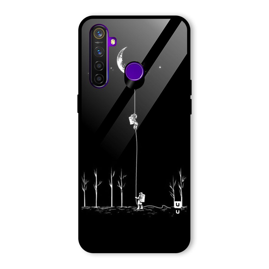 Moon Man Glass Back Case for Realme 5 Pro