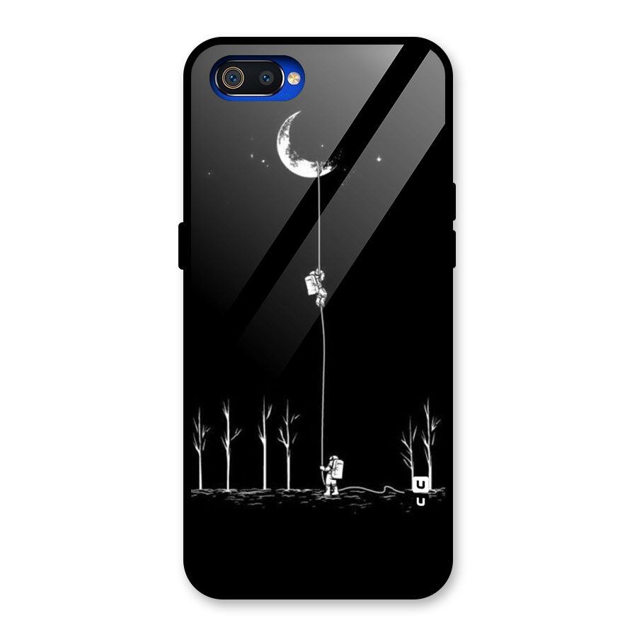 Moon Man Glass Back Case for Realme C2