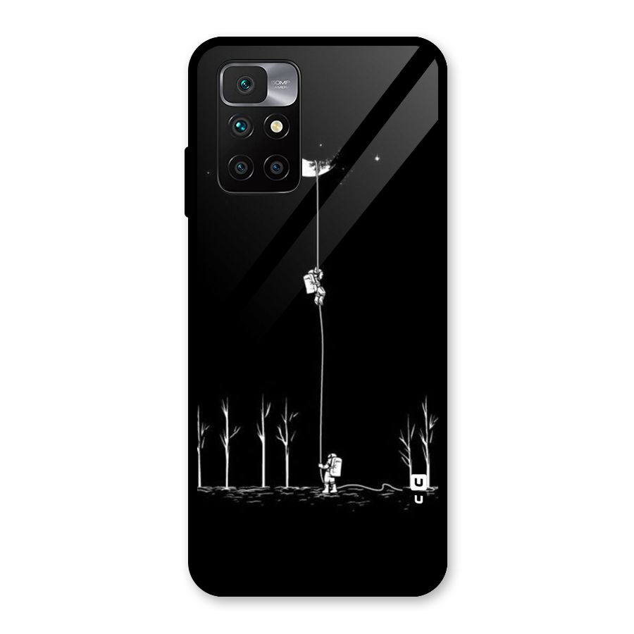 Moon Man Glass Back Case for Redmi 10 Prime