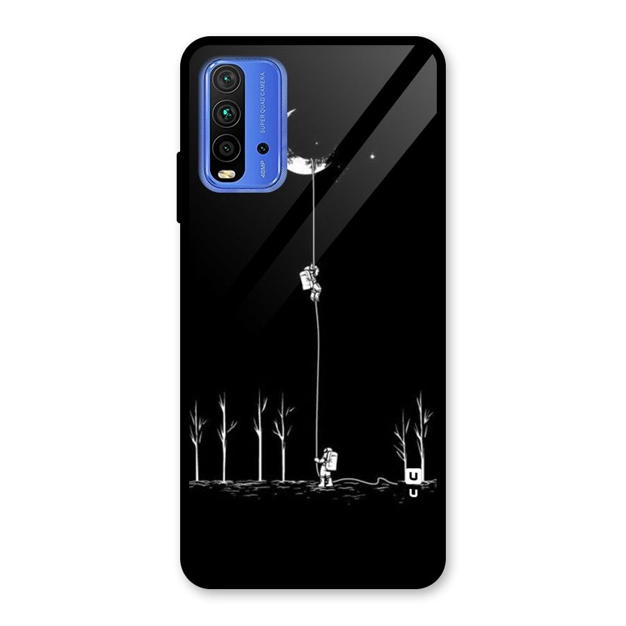 Moon Man Glass Back Case for Redmi 9 Power