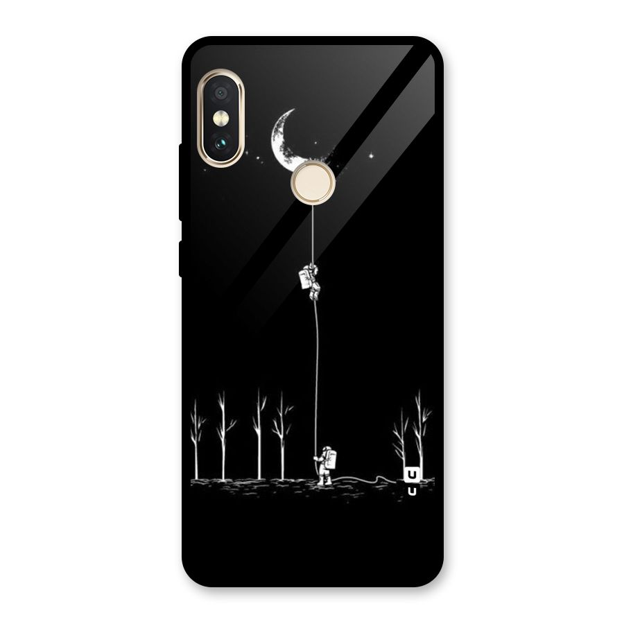 Moon Man Glass Back Case for Redmi Note 5 Pro