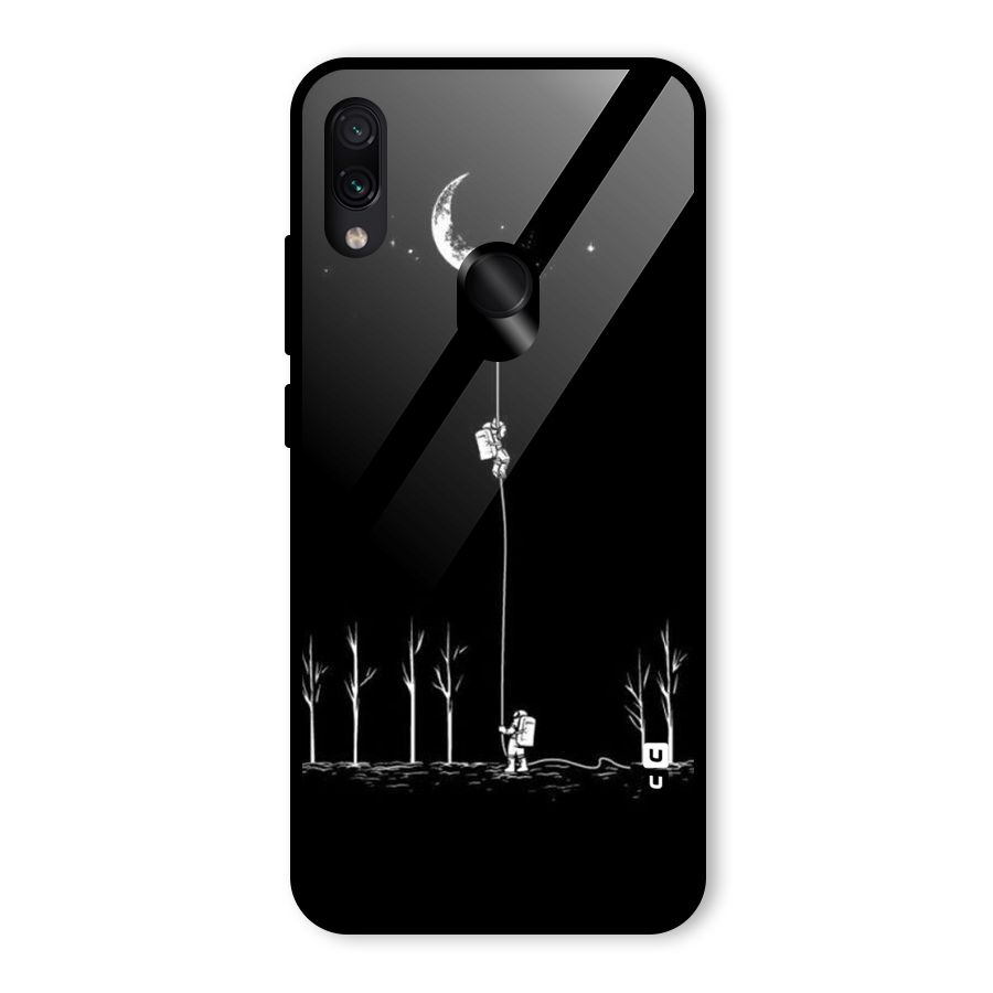 Moon Man Glass Back Case for Redmi Note 7 Pro