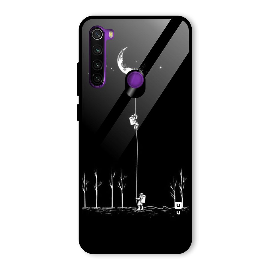 Moon Man Glass Back Case for Redmi Note 8