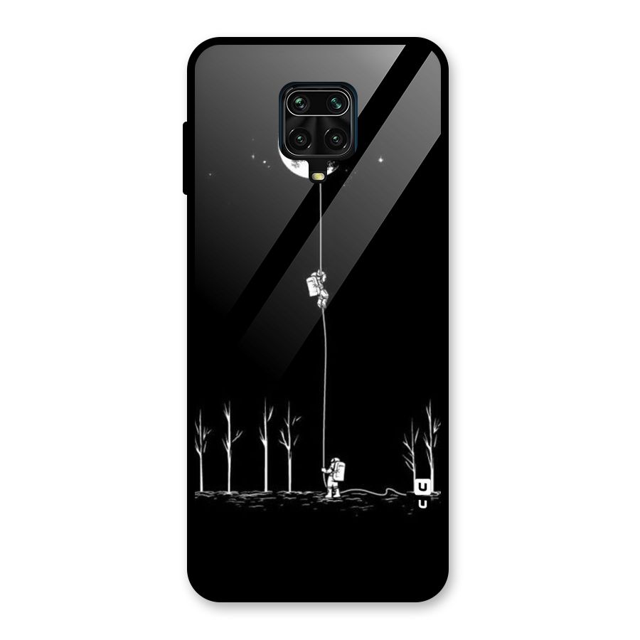 Moon Man Glass Back Case for Redmi Note 9 Pro