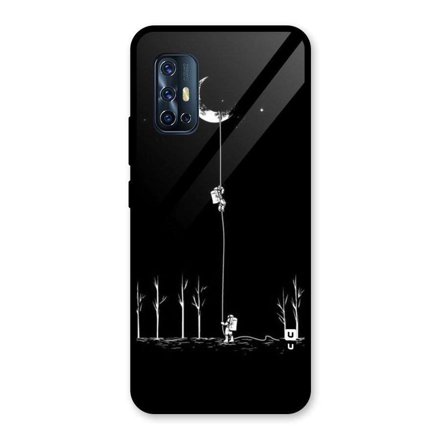 Moon Man Glass Back Case for Vivo V17
