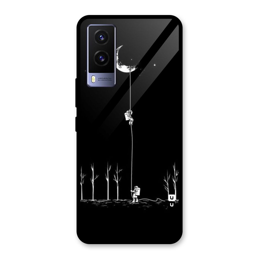 Moon Man Glass Back Case for Vivo V21e 5G