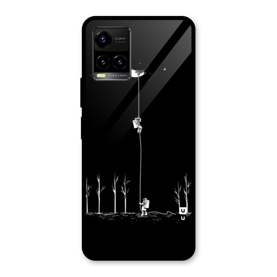 Moon Man Glass Back Case for Vivo Y21A