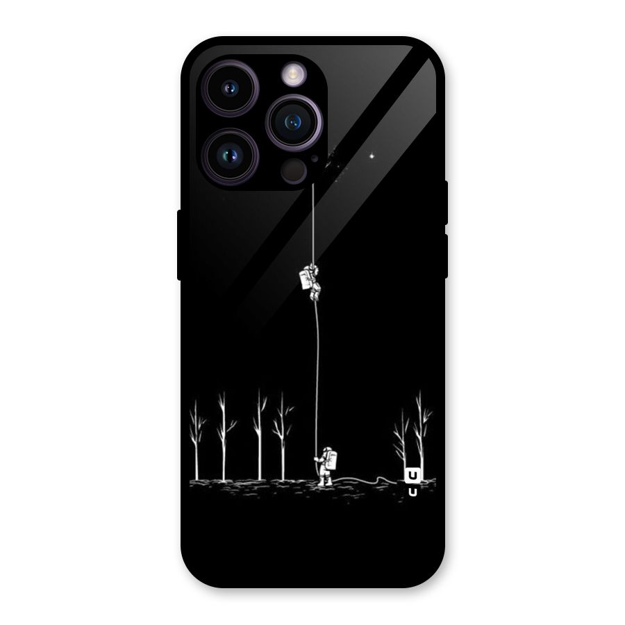 Moon Man Glass Back Case for iPhone 14 Pro Max