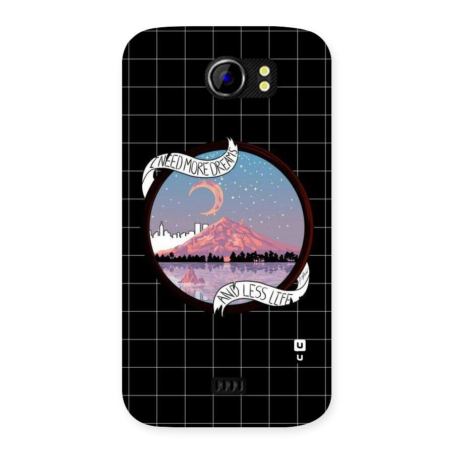 More Dreams Back Case for Micromax Canvas 2 A110