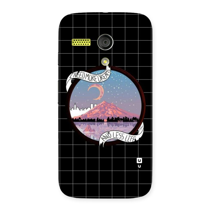 More Dreams Back Case for Moto G