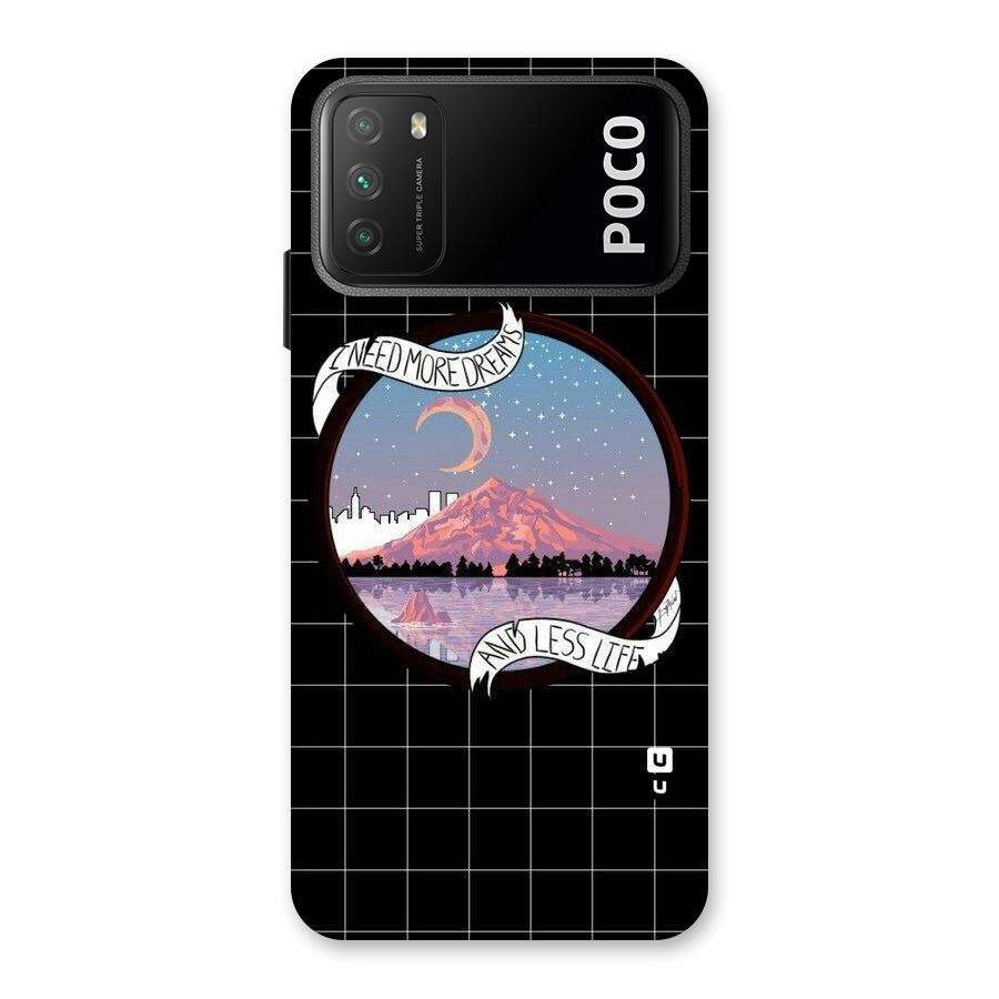 More Dreams Back Case for Poco M3