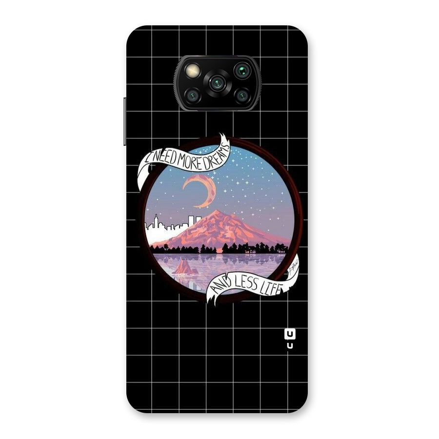 More Dreams Back Case for Poco X3