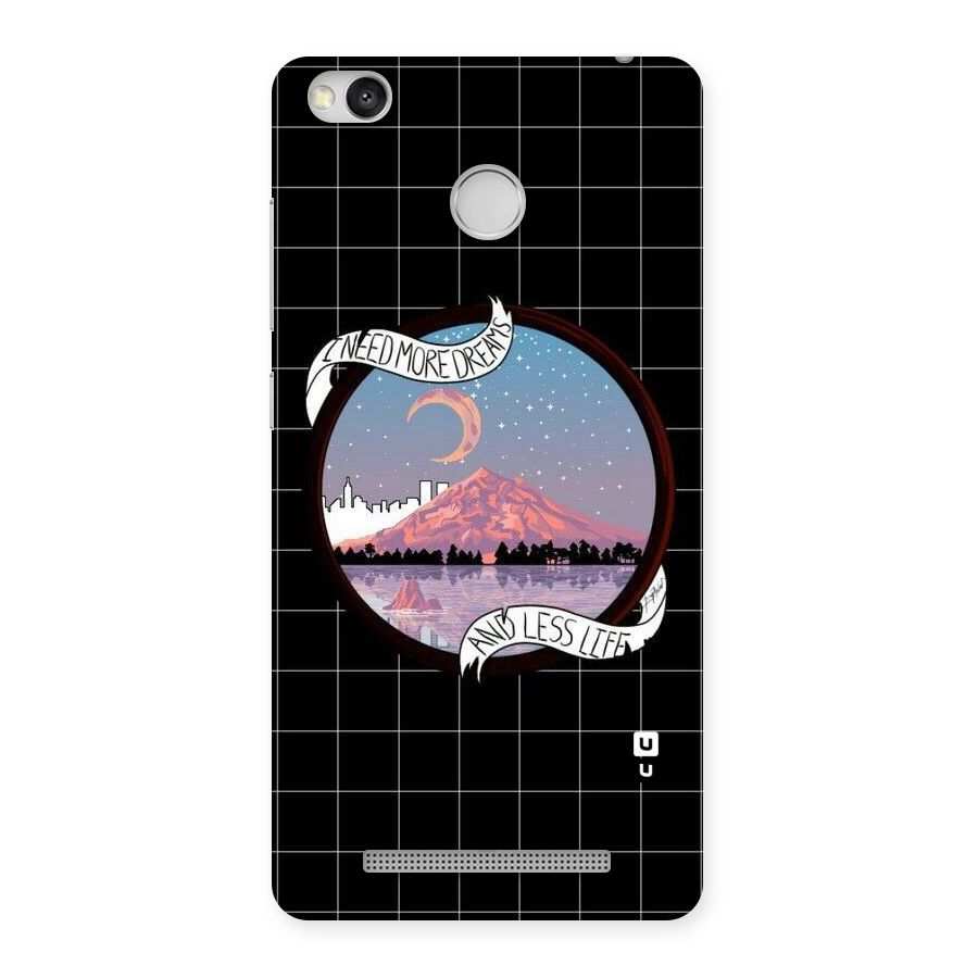 More Dreams Back Case for Redmi 3S Prime