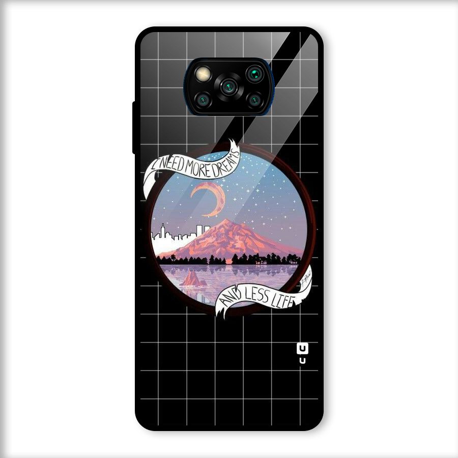 More Dreams Glass Back Case for Poco X3