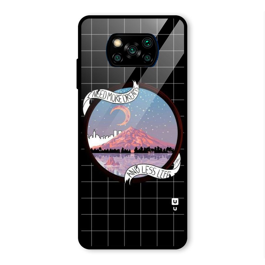 More Dreams Glass Back Case for Poco X3 Pro