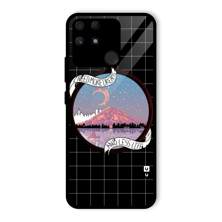 More Dreams Glass Back Case for Realme Narzo 50A