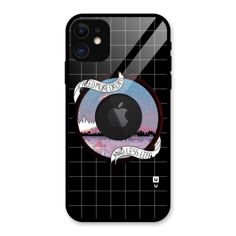 More Dreams Glass Back Case for iPhone 11 Logo Cut