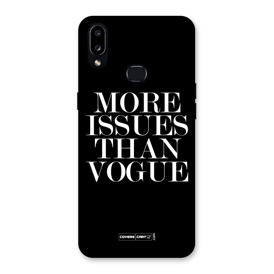 More Issues than Vogue (Black) Back Case for Galaxy A10s