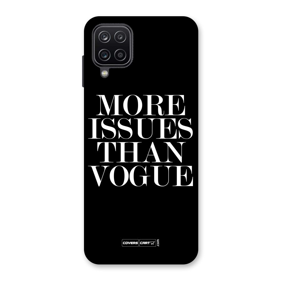 More Issues than Vogue (Black) Back Case for Galaxy A12