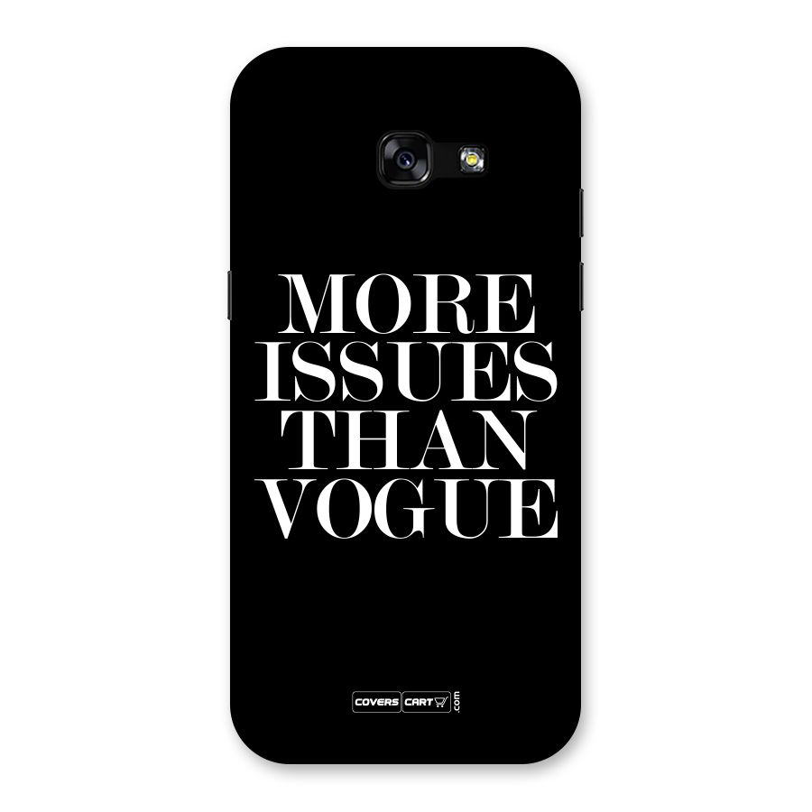 More Issues than Vogue (Black) Back Case for Galaxy A5 2017