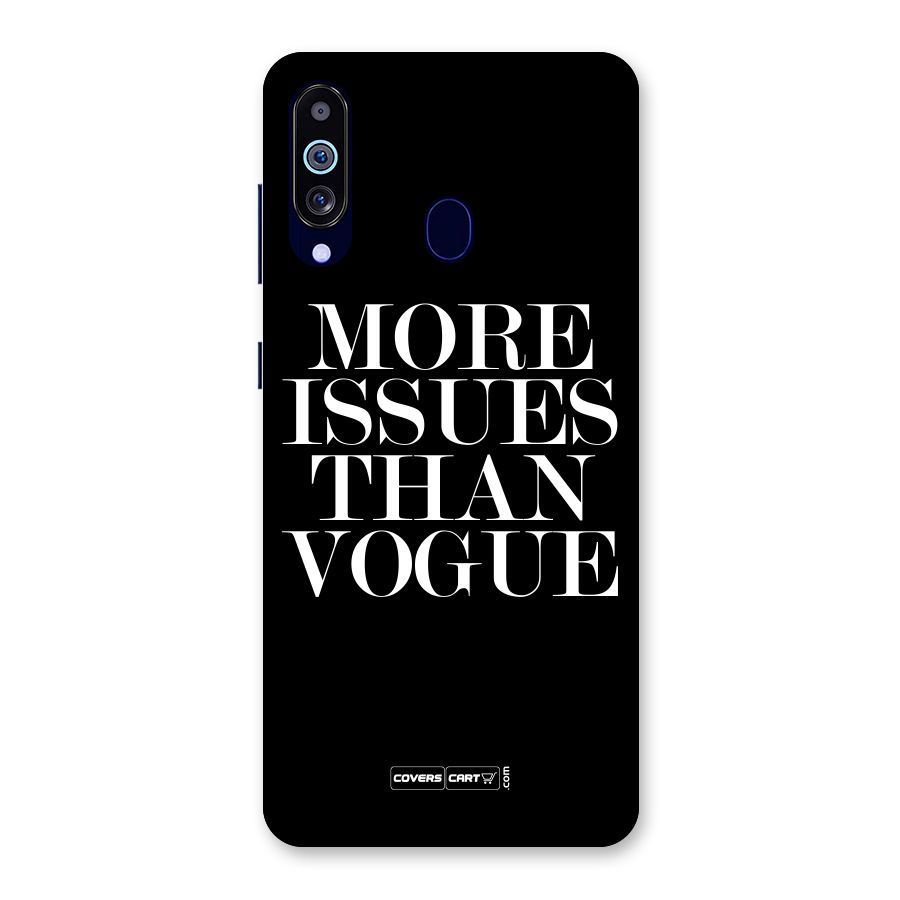 More Issues than Vogue (Black) Back Case for Galaxy A60