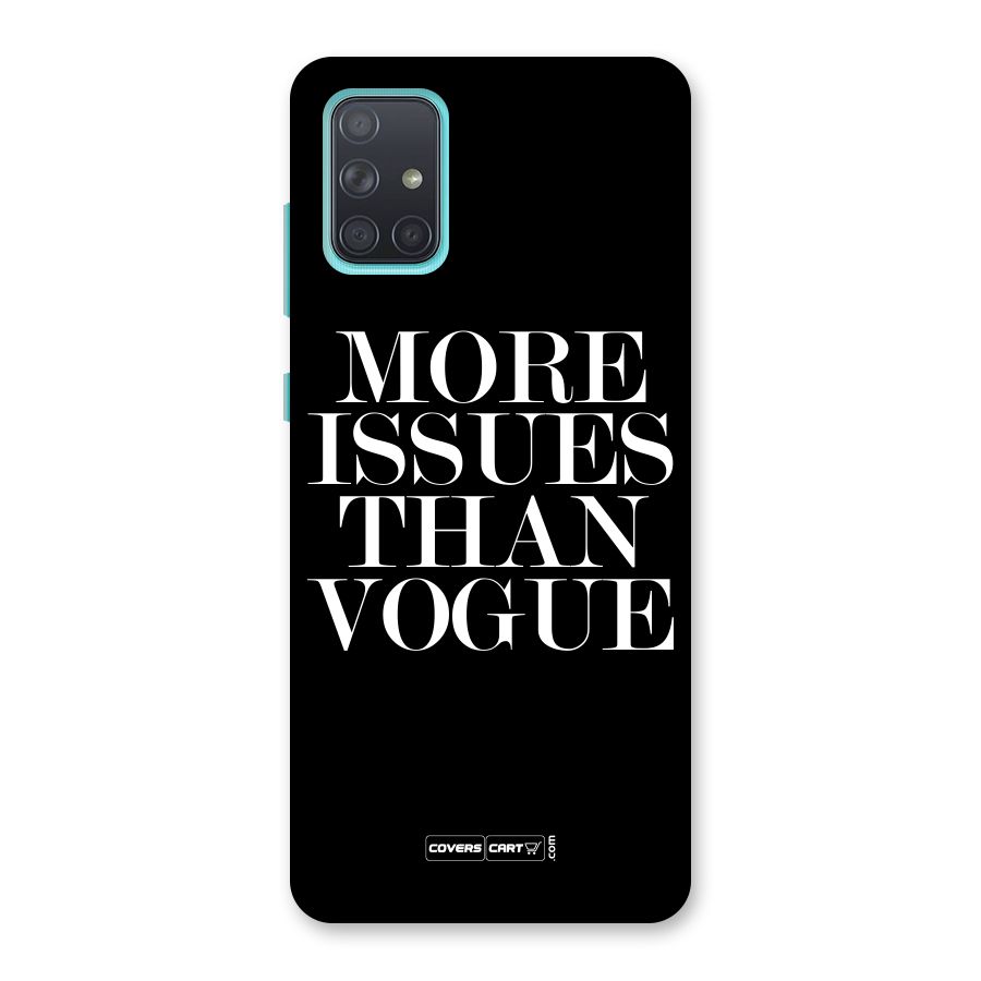 More Issues than Vogue (Black) Back Case for Galaxy A71
