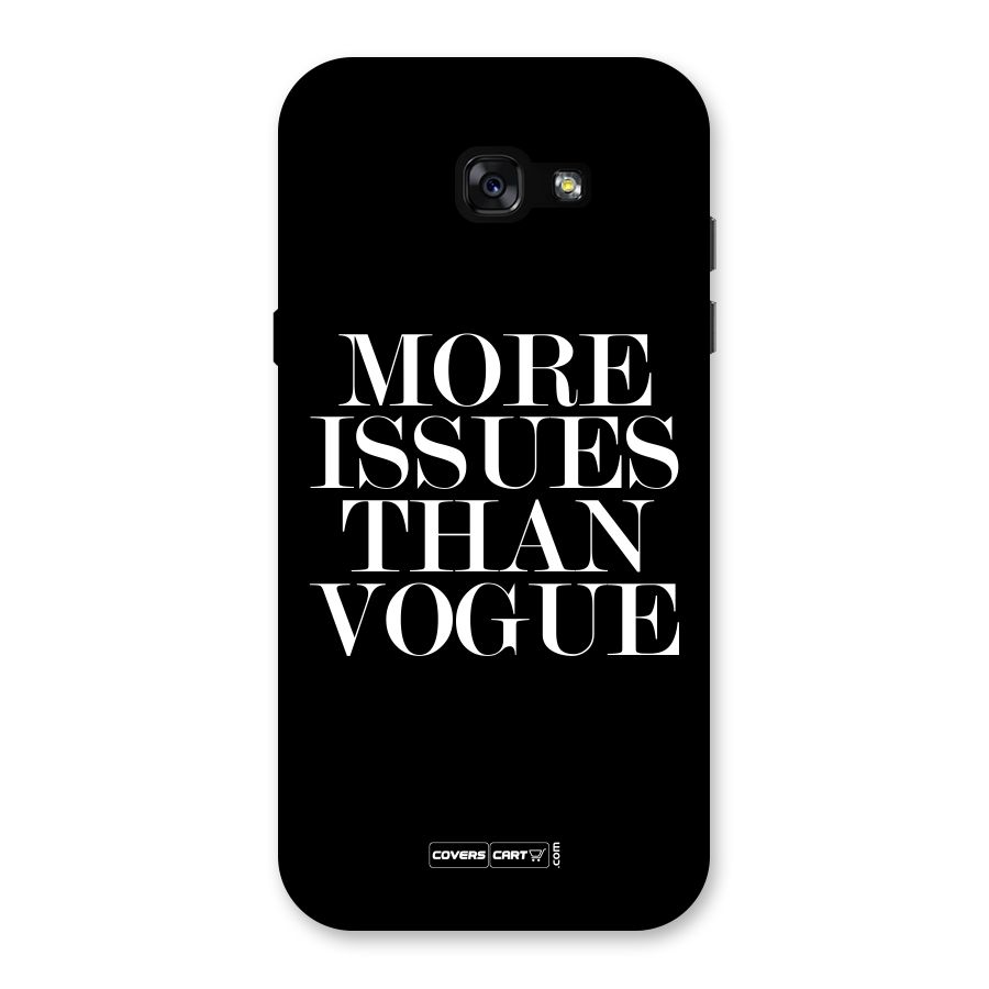More Issues than Vogue (Black) Back Case for Galaxy A7 (2017)