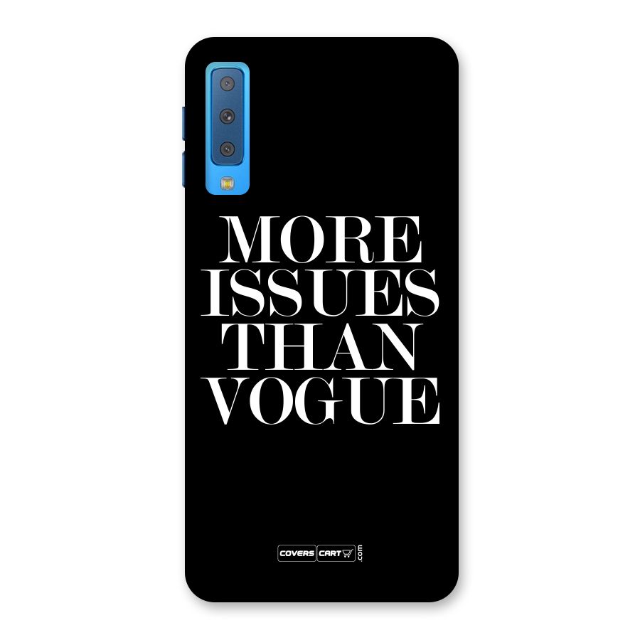 More Issues than Vogue (Black) Back Case for Galaxy A7 (2018)