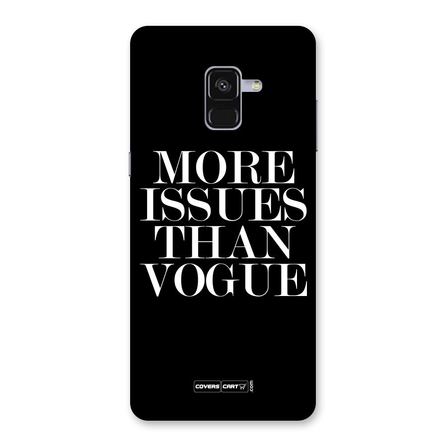 More Issues than Vogue (Black) Back Case for Galaxy A8 Plus