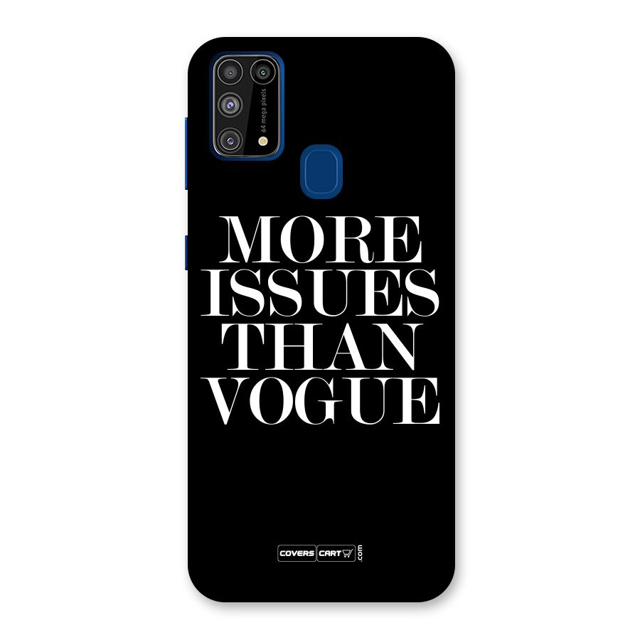 More Issues than Vogue (Black) Back Case for Galaxy F41