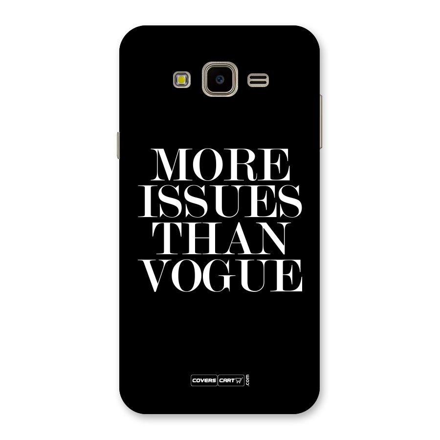 More Issues than Vogue (Black) Back Case for Galaxy J7 Nxt