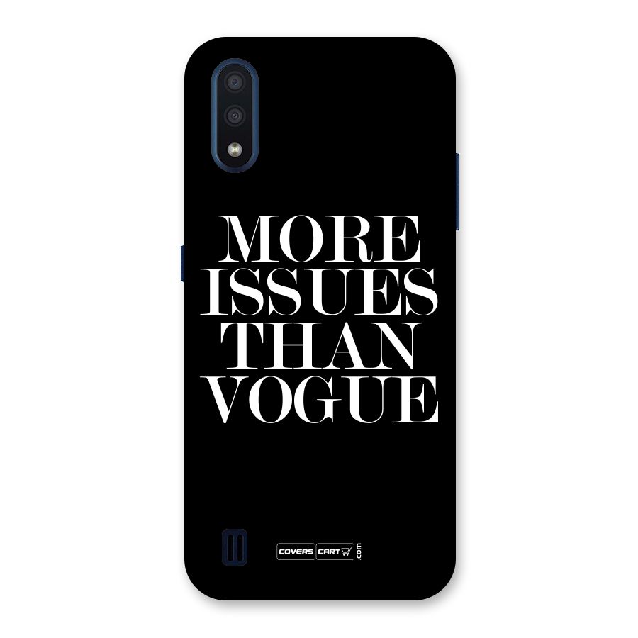 More Issues than Vogue (Black) Back Case for Galaxy M01