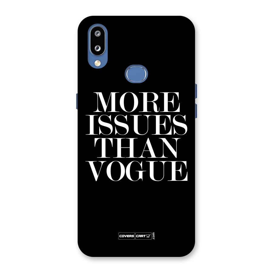 More Issues than Vogue (Black) Back Case for Galaxy M01s